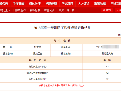 消防工程师成绩查询时间是几号?,注册消防工程师成绩查询时间