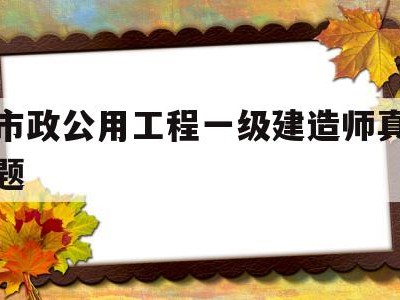 一级建造师考试市政公用工程管理与实物2019真题市政公用工程一级建造师真题