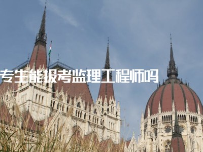 监理工程师中级职称专业技术总结监理工程师中专能考吗