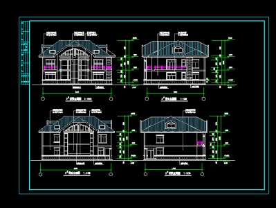 独栋别墅图纸,独栋别墅施工图