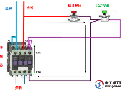 单相交流接触器接线图接触器接线图