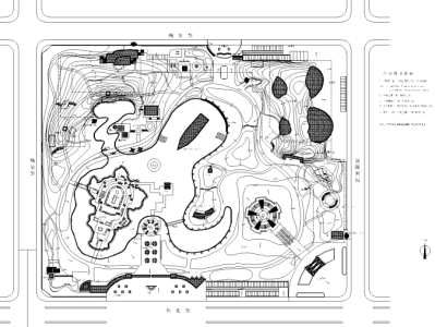 园林景观cad平面布局图,园林景观cad