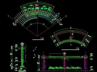 花架施工图,花架施工图片