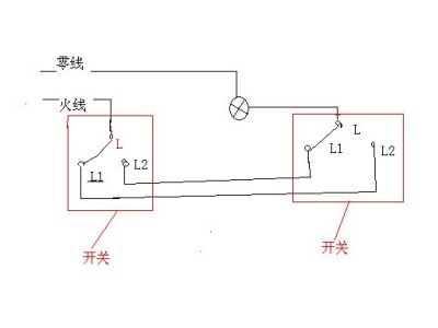 双控开关电路图一灯双控开关电路图
