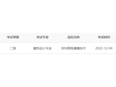 安徽bim考试黄山市bim应用工程师报考