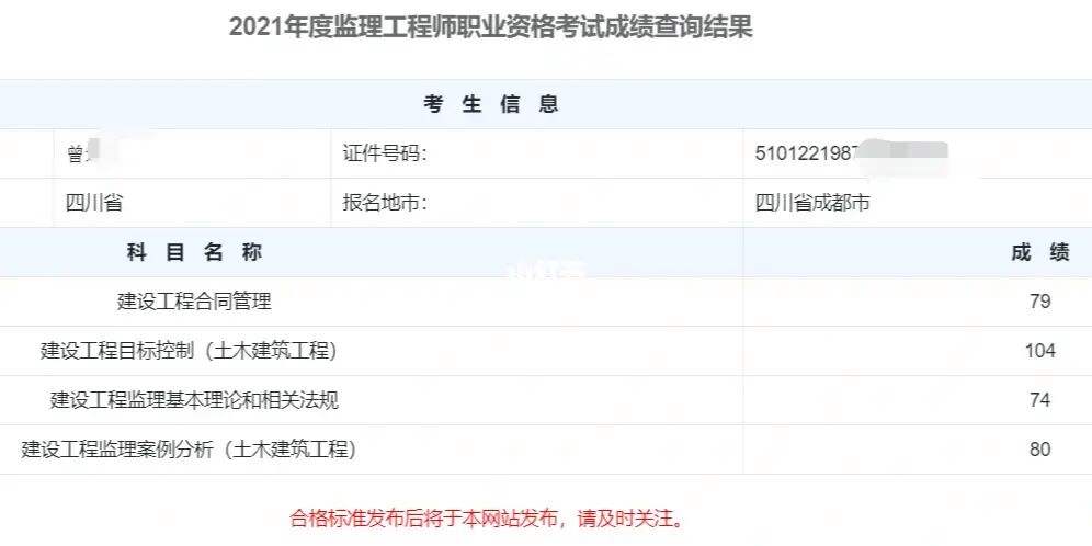 监理工程师成绩查询时间 2023监理工程师成绩查询时间  第1张