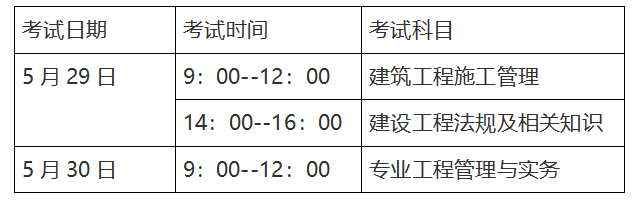 二级建造师的考试时间一级建造师考试时间及科目安排  第1张