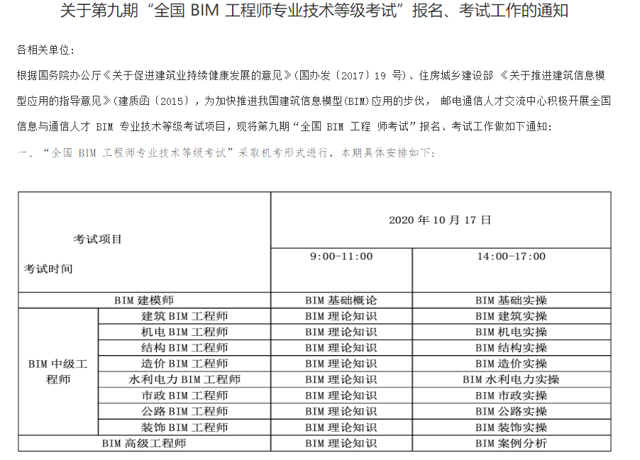 全国bim工程师证书报考中心,国家bim工程师考试  第1张