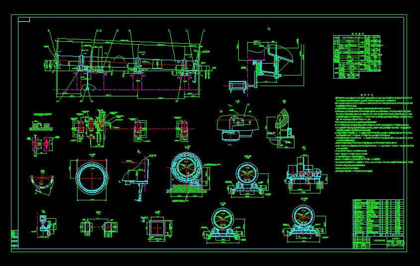 回转窑图纸,回转窑图纸上A,B,n,R,M带9O度箭头什么意思  第1张